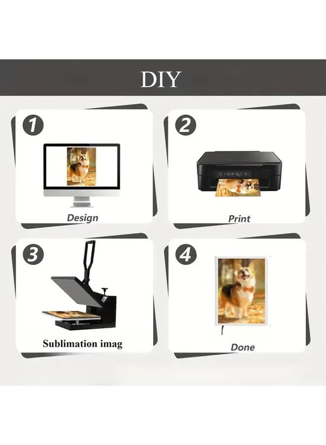2 Pcs Sublimation Notebooks Hard Cover PU Blank Pages For Note Taking Planning Diary - Image 5